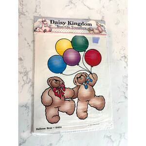 vintage 90s Daisy Kingdom "Balloon Bear" collectible no-sew iron-on transfer set
